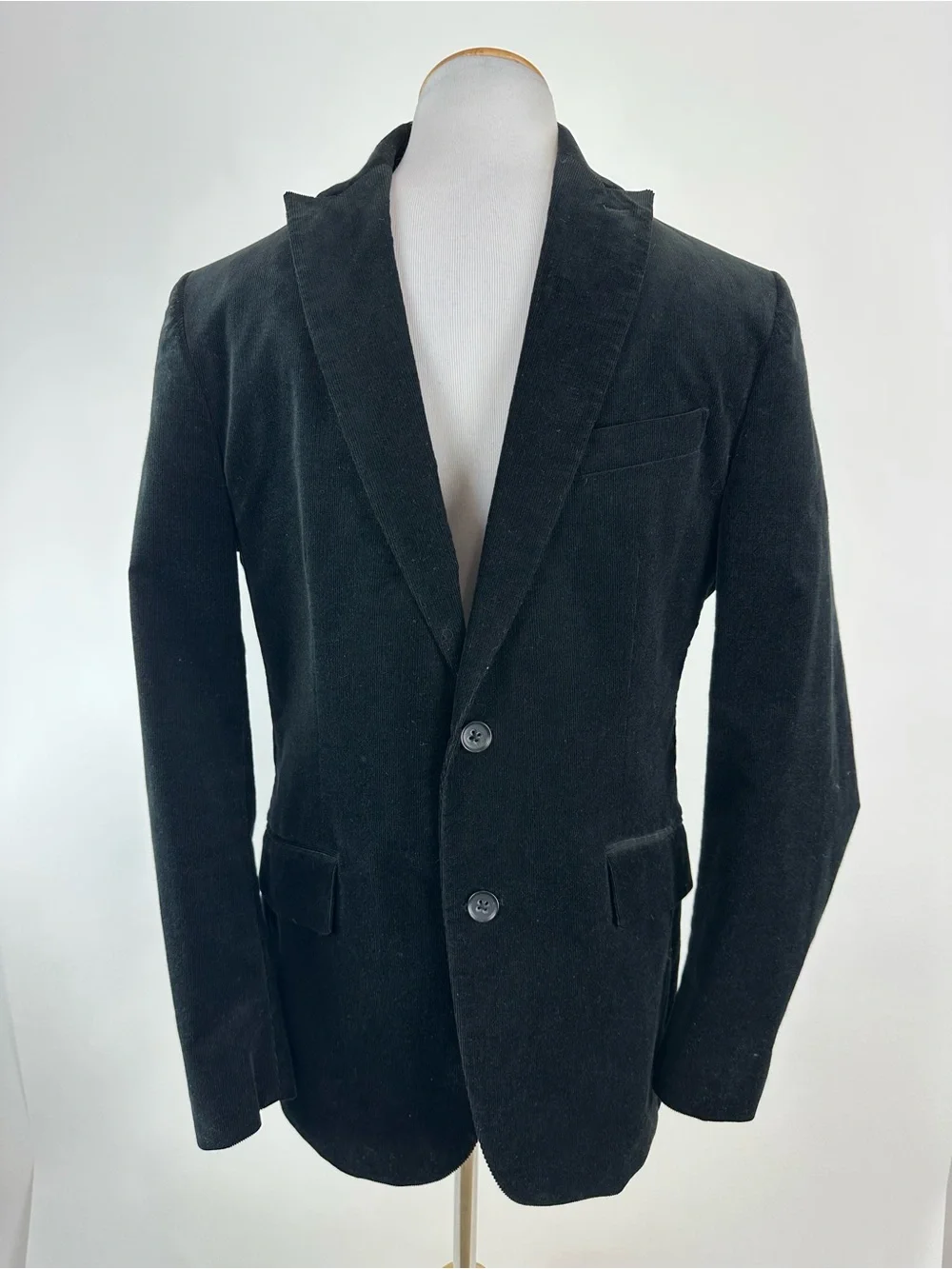 Banana Republic Black Corduroy Tailored Fit Blazer Size 40S
